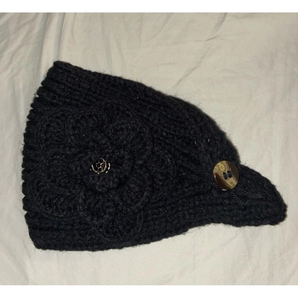 Knitted Black Headband